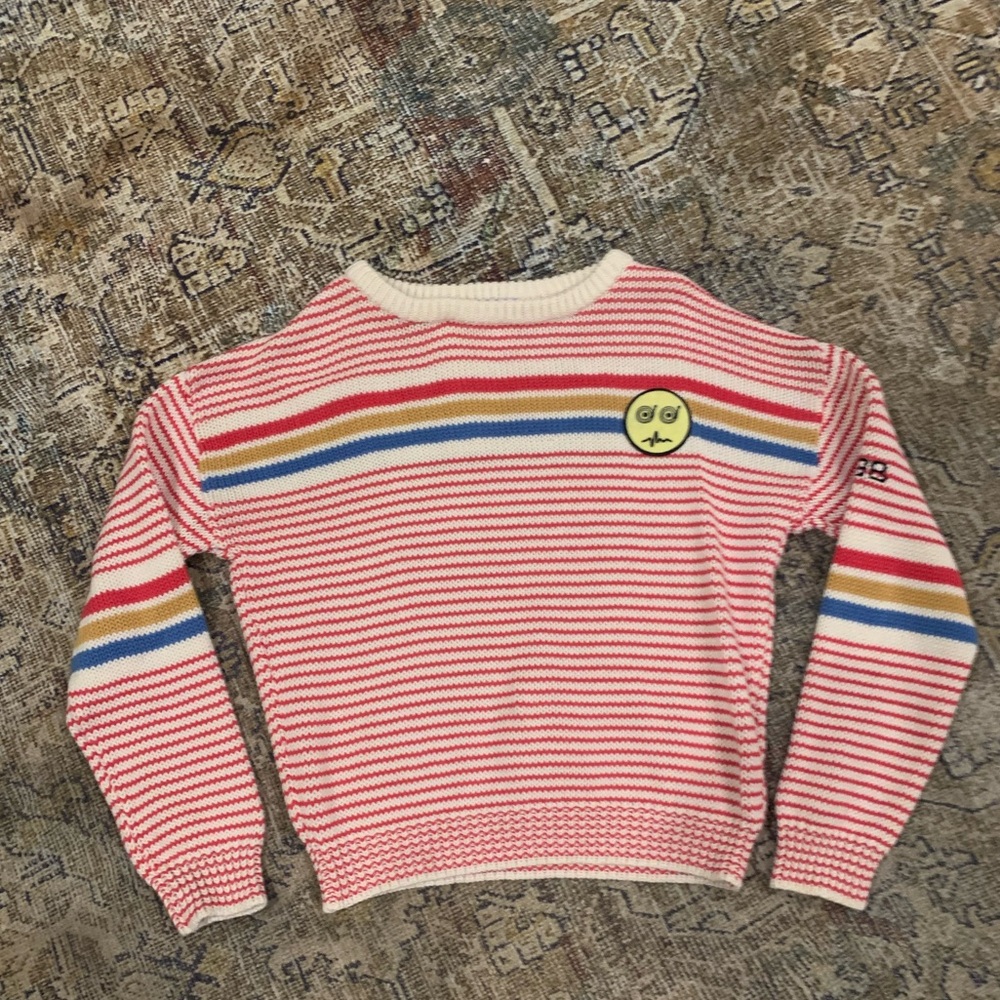Bandy Button Boys Striped Sweater